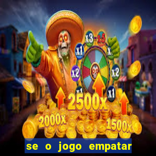 se o jogo empatar hoje quem ganha